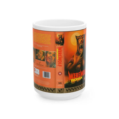 WEREWOLF WOMAN VIDPLEX ENTERTAINMENT GROUP (VHS COVER) - White Coffee Mug-15oz-Go Mug Yourself