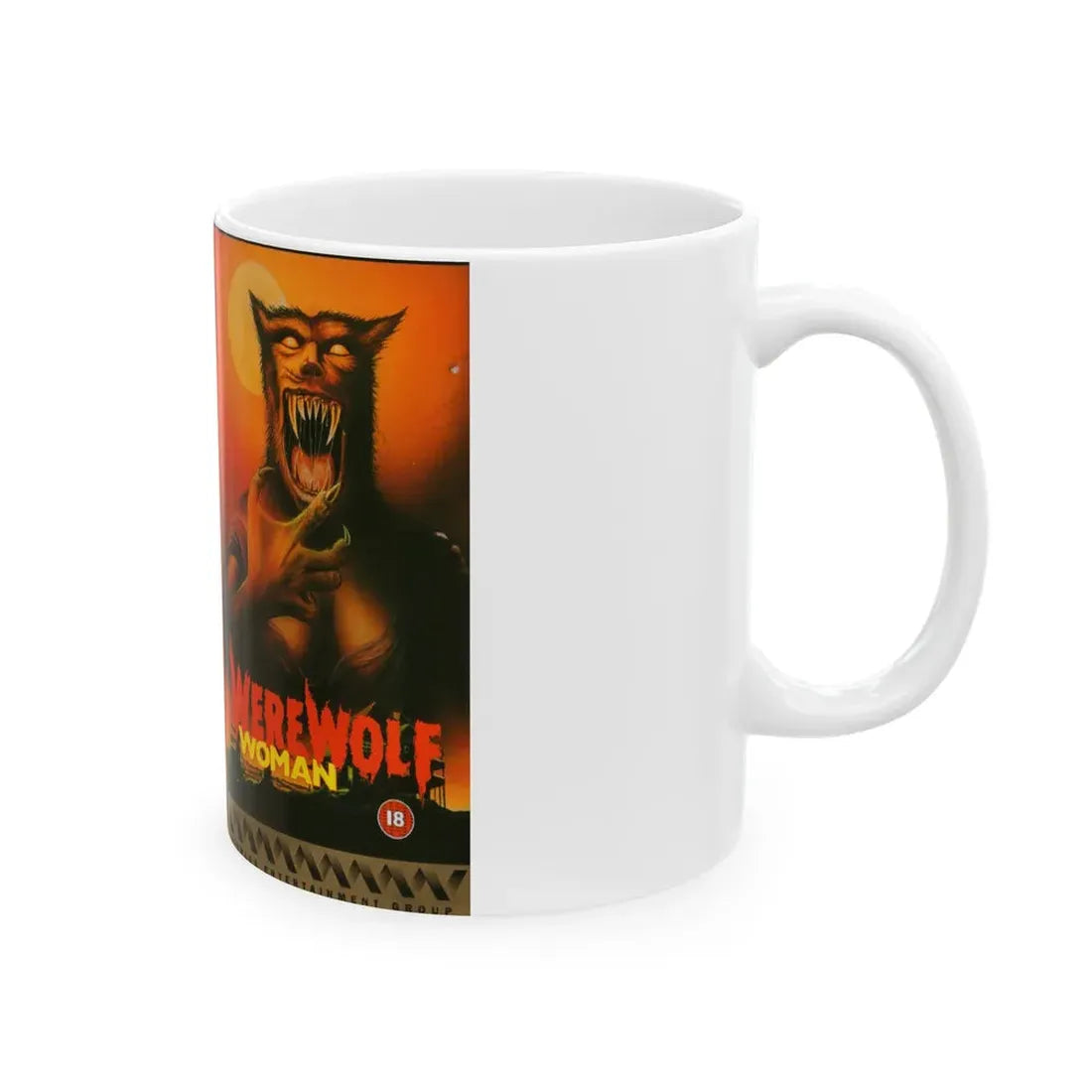 WEREWOLF WOMAN VIDPLEX ENTERTAINMENT GROUP (VHS COVER) - White Coffee Mug - Go Mug Yourself