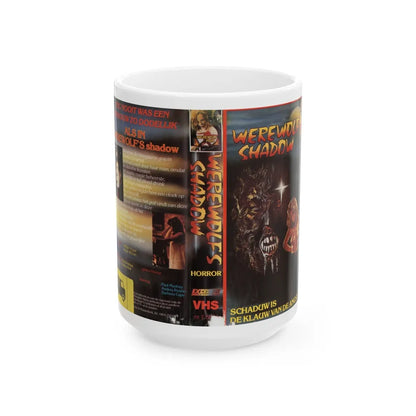 WEREWOLFS SHADOW (VHS COVER) - White Coffee Mug-15oz-Go Mug Yourself