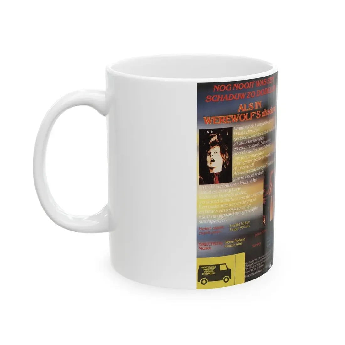WEREWOLFS SHADOW (VHS COVER) - White Coffee Mug - Go Mug Yourself
