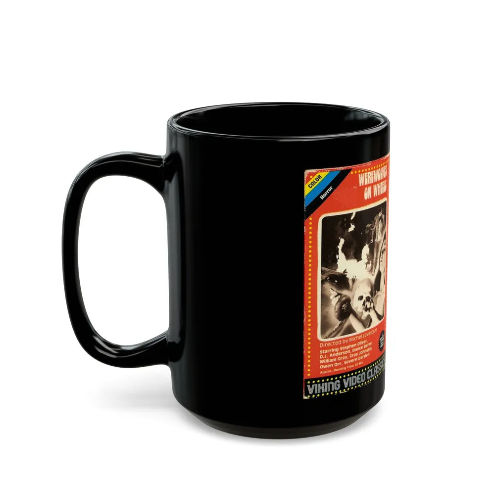 WEREWOLVES ON WHEELS (VHS COVER) - Black Coffee Mug-Go Mug Yourself