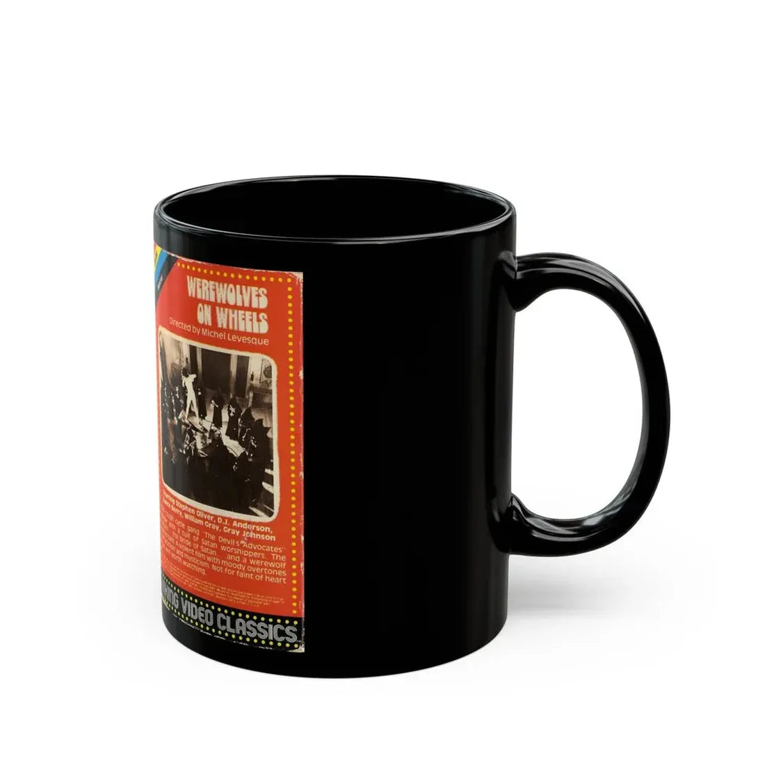 WEREWOLVES ON WHEELS (VHS COVER) - Black Coffee Mug - Go Mug Yourself