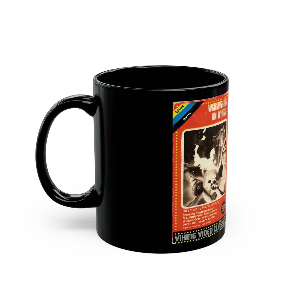 WEREWOLVES ON WHEELS (VHS COVER) - Black Coffee Mug-Go Mug Yourself