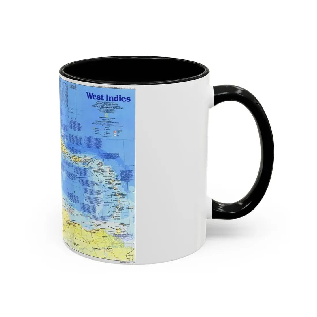 West Indies 1 (1987) (Map) Accent Coffee Mug - Go Mug Yourself