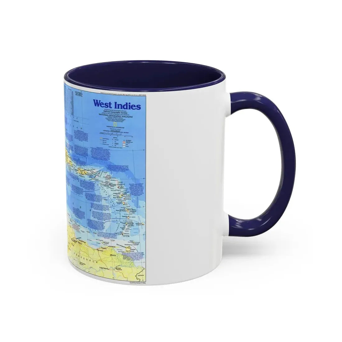 West Indies 1 (1987) (Map) Accent Coffee Mug - Go Mug Yourself
