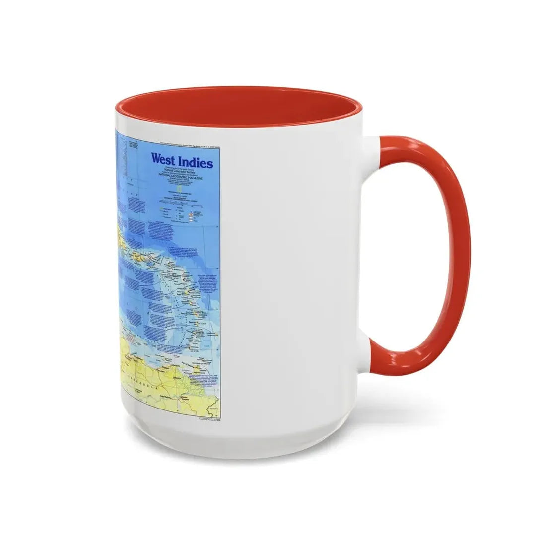 West Indies 1 (1987) (Map) Accent Coffee Mug - Go Mug Yourself