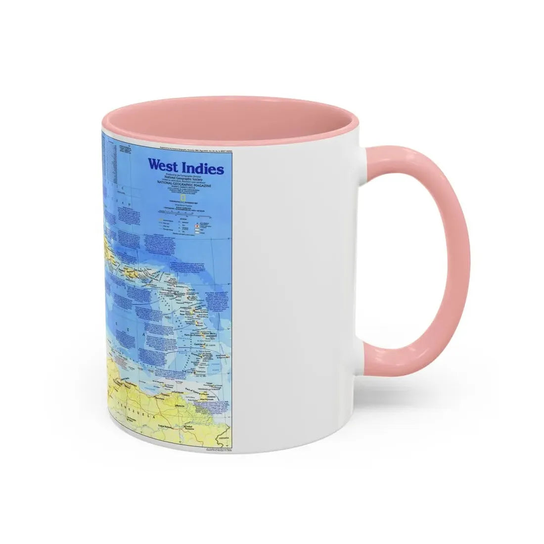 West Indies 1 (1987) (Map) Accent Coffee Mug - Go Mug Yourself