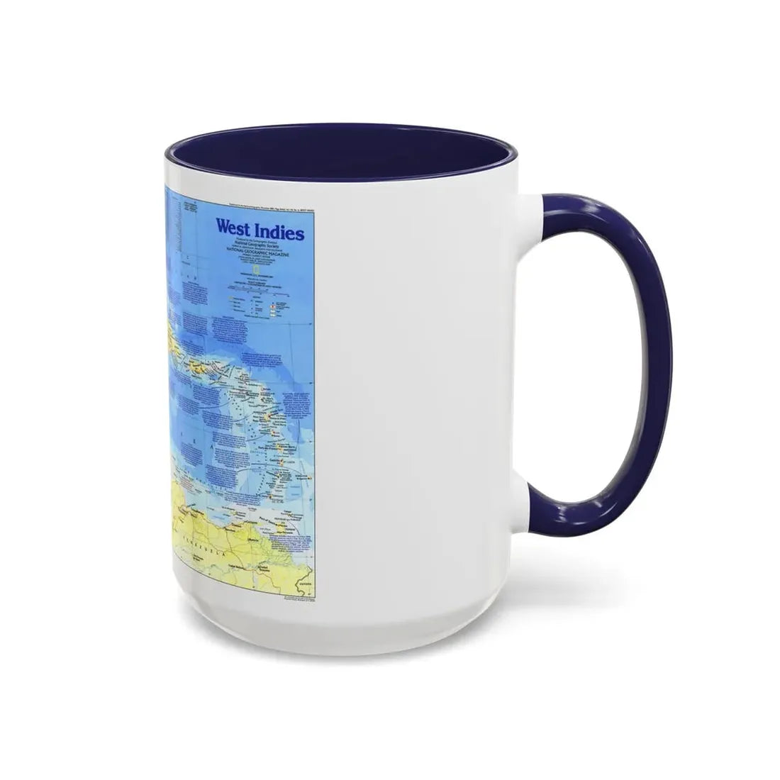 West Indies 1 (1987) (Map) Accent Coffee Mug - Go Mug Yourself