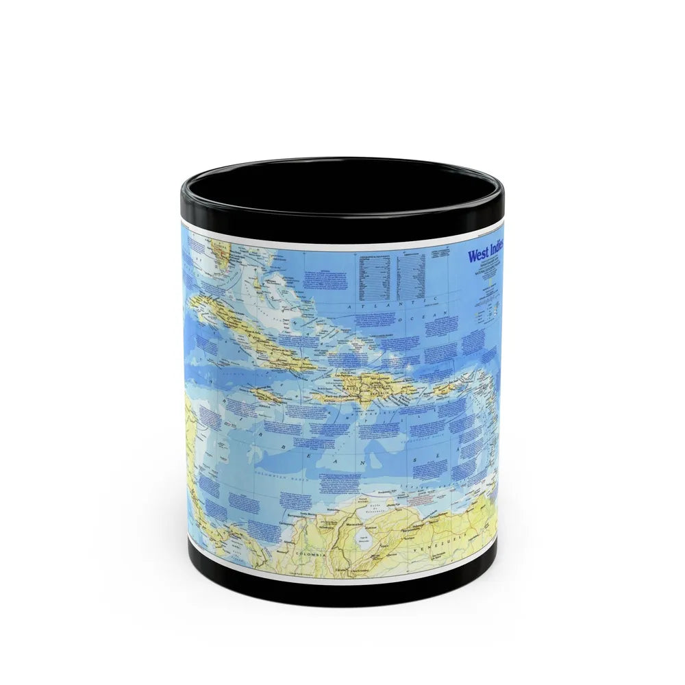 West Indies 1 (1987) (Map) Black Coffee Mug-11oz-Go Mug Yourself