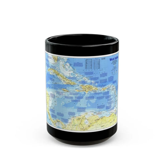 West Indies 1 (1987) (Map) Black Coffee Mug-15oz-Go Mug Yourself