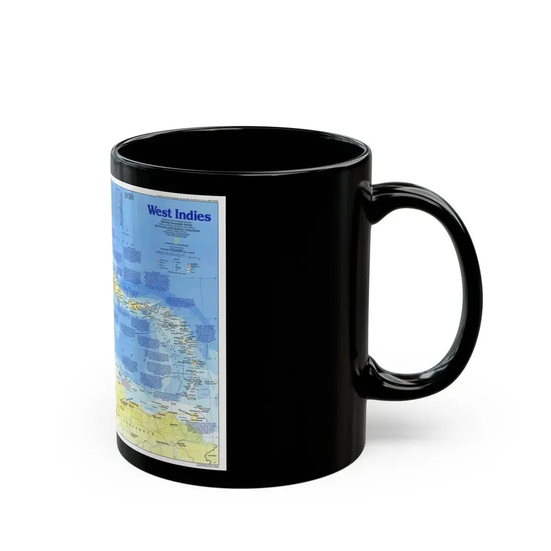 West Indies 1 (1987) (Map) Black Coffee Mug - Go Mug Yourself