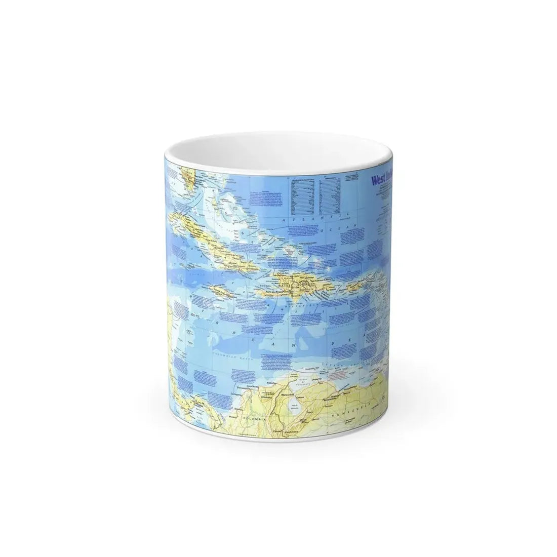 West Indies 1 (1987) (Map) Color Changing Mug 11oz Default Title 11oz - Go Mug Yourself