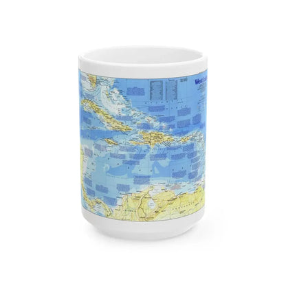 West Indies 1 (1987) (Map) White Coffee Mug 15oz - Go Mug Yourself
