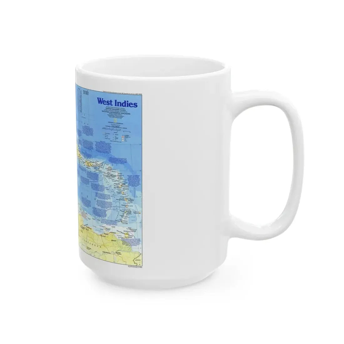 West Indies 1 (1987) (Map) White Coffee Mug - Go Mug Yourself