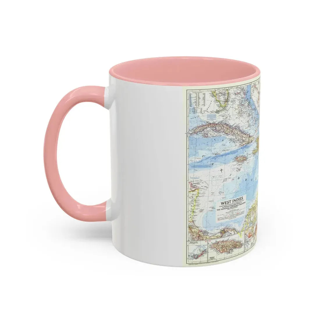 West Indies (1954) (Map) Accent Coffee Mug - Go Mug Yourself