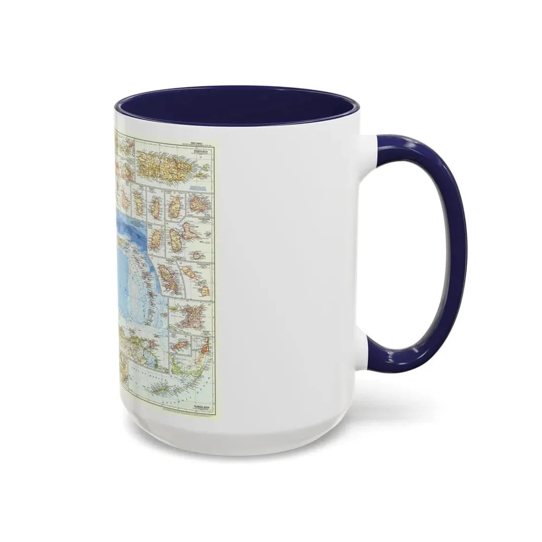 West Indies (1954) (Map) Accent Coffee Mug - Go Mug Yourself
