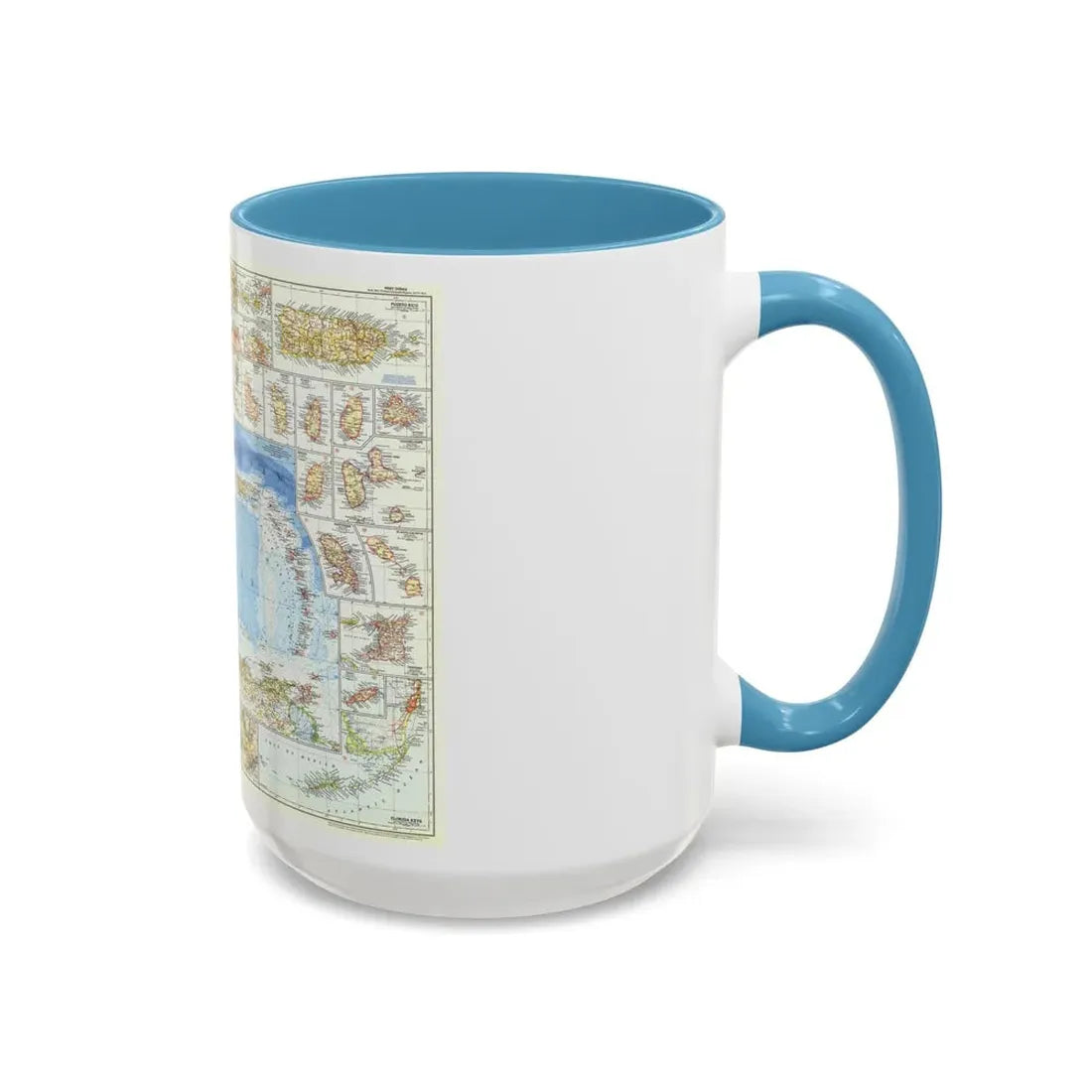 West Indies (1954) (Map) Accent Coffee Mug - Go Mug Yourself