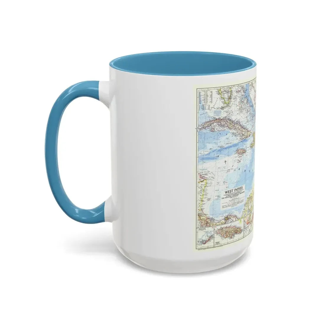 West Indies (1954) (Map) Accent Coffee Mug - Go Mug Yourself