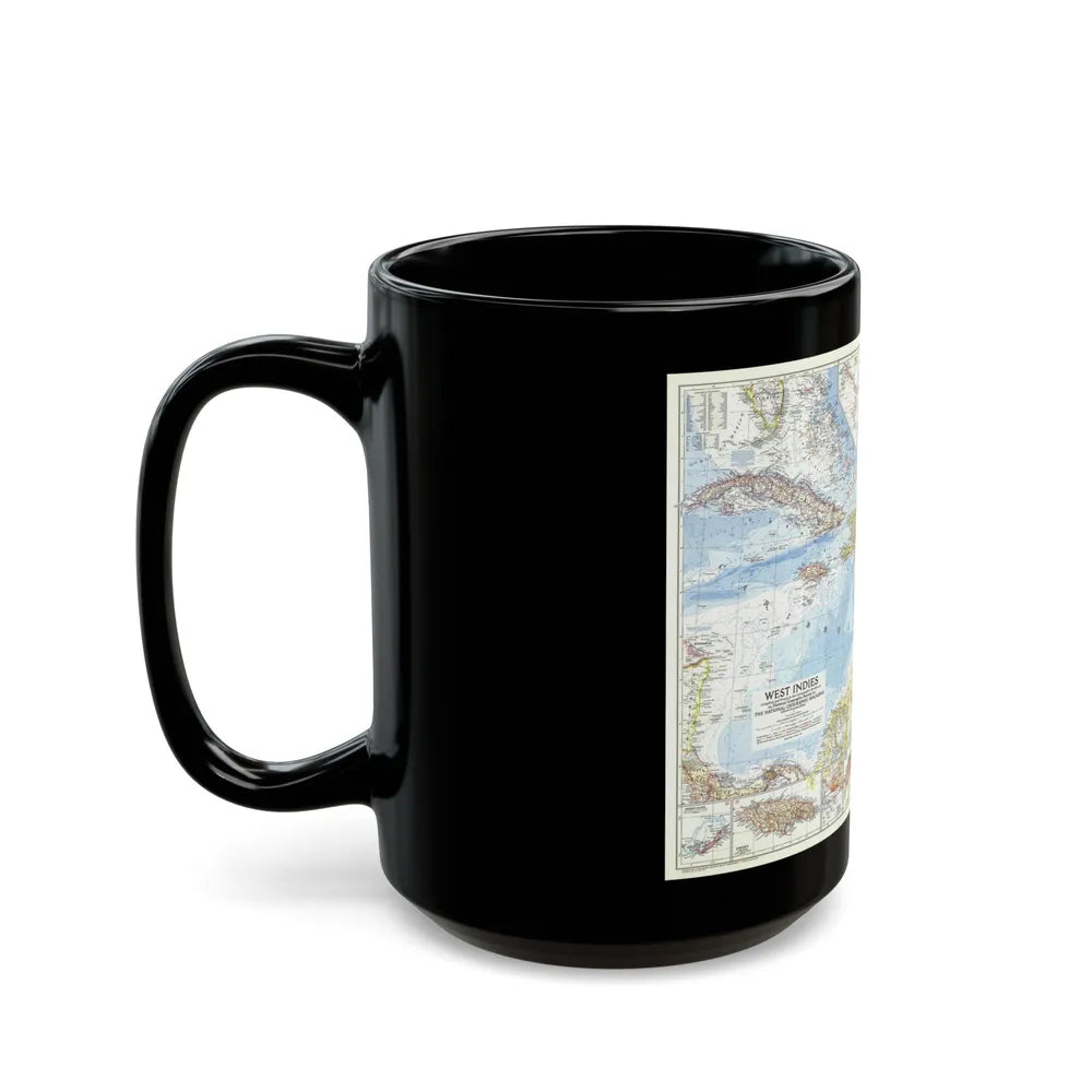 West Indies (1954) (Map) Black Coffee Mug-Go Mug Yourself