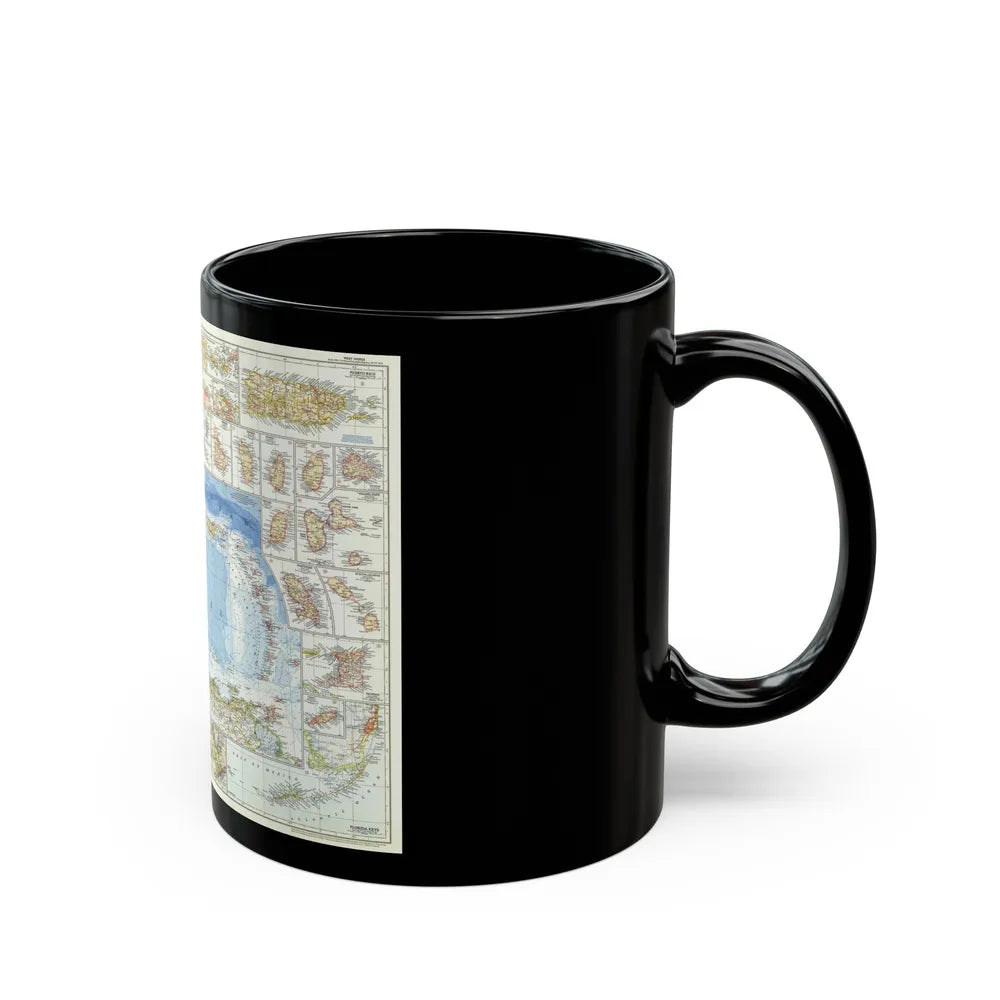 West Indies (1954) (Map) Black Coffee Mug-Go Mug Yourself