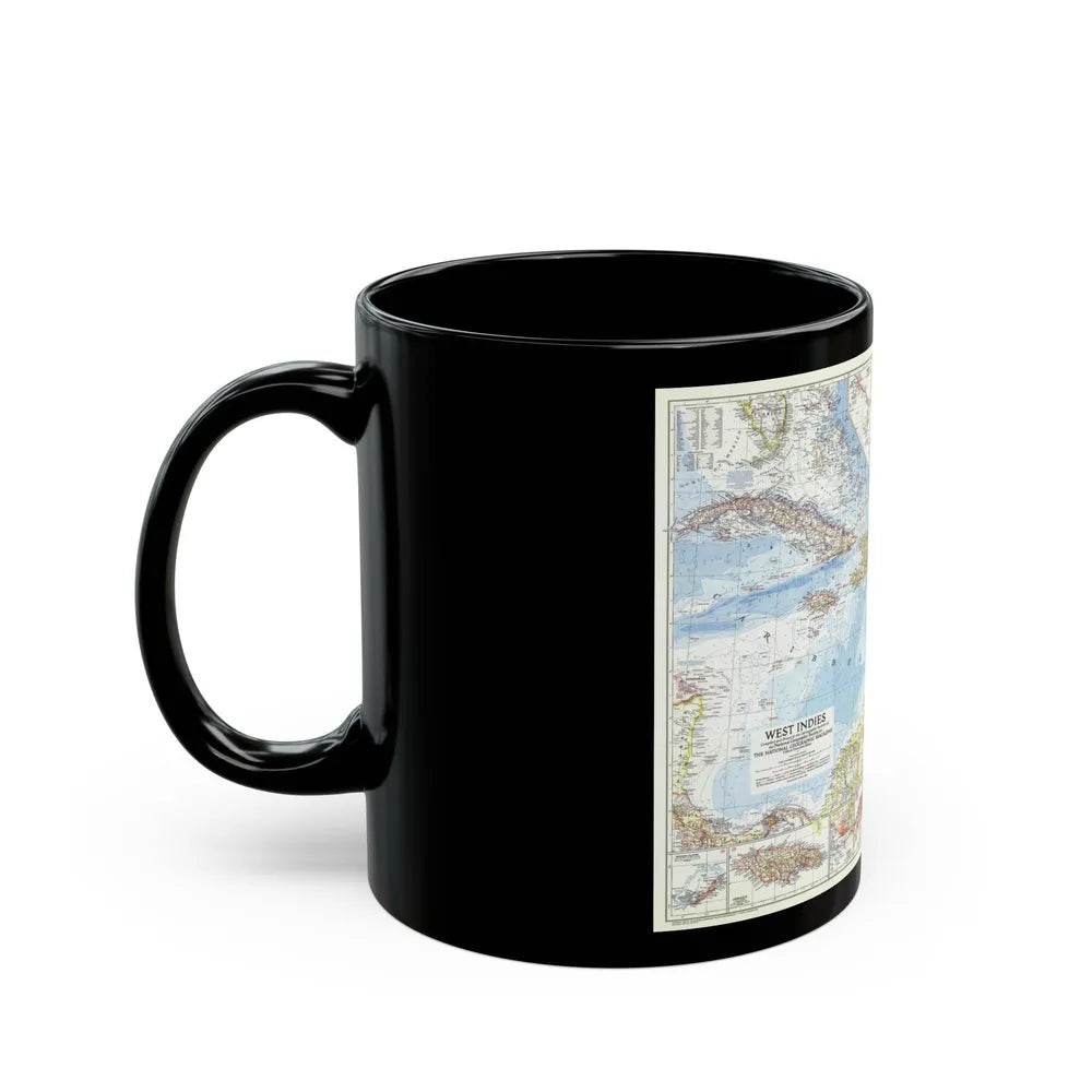 West Indies (1954) (Map) Black Coffee Mug-Go Mug Yourself