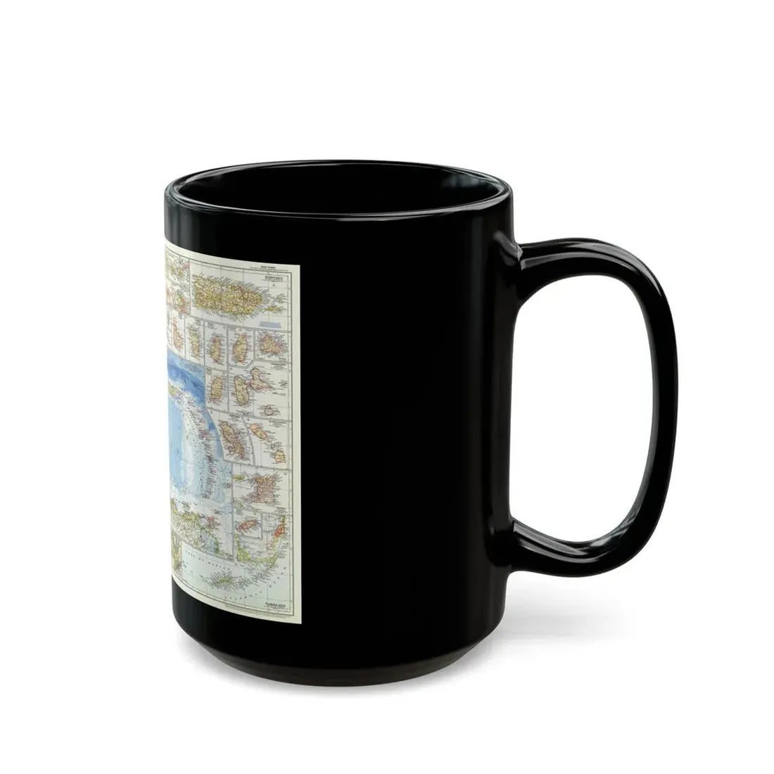 West Indies (1954) (Map) Black Coffee Mug - Go Mug Yourself