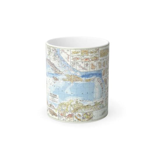 West Indies (1954) (Map) Color Changing Mug 11oz-11oz-Go Mug Yourself