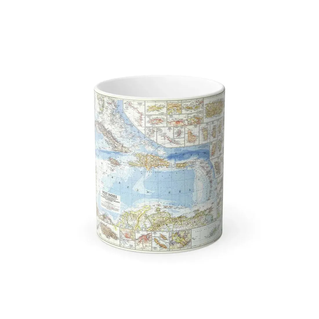 West Indies (1954) (Map) Color Changing Mug 11oz Default Title 11oz - Go Mug Yourself