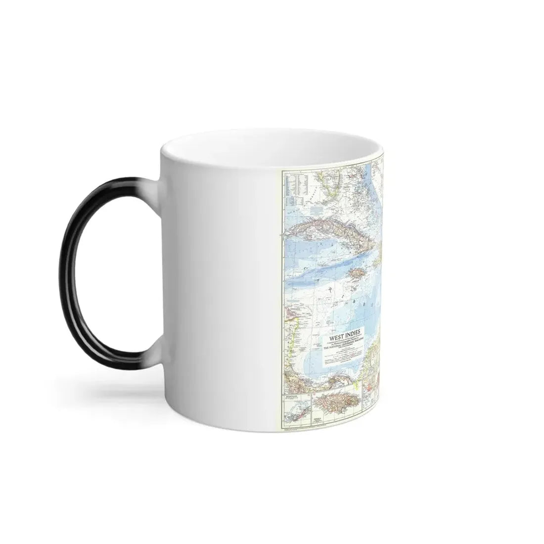 West Indies (1954) (Map) Color Changing Mug 11oz - Go Mug Yourself