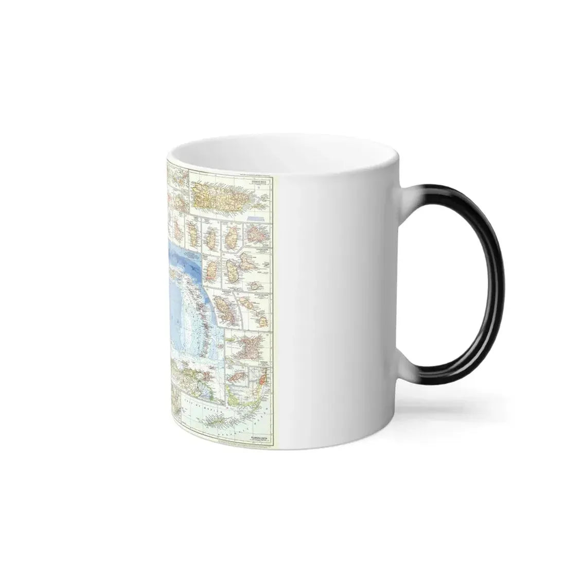 West Indies (1954) (Map) Color Changing Mug 11oz - Go Mug Yourself