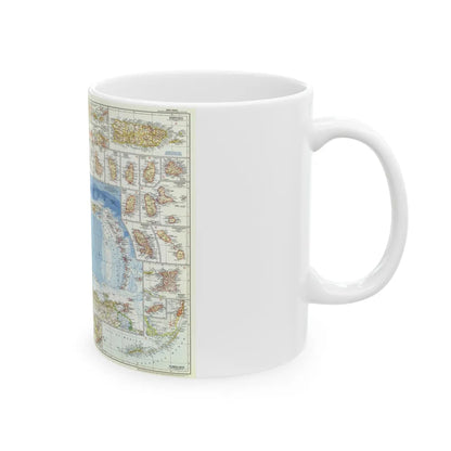 West Indies (1954) (Map) White Coffee Mug-Go Mug Yourself