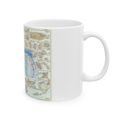 West Indies (1954) (Map) White Coffee Mug - Go Mug Yourself