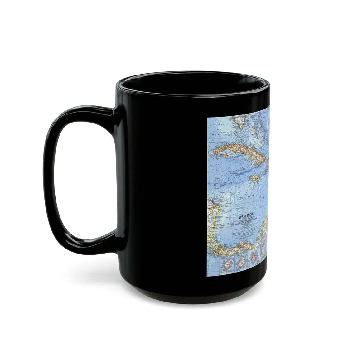 West Indies (1962) (Map) Black Coffee Mug - Go Mug Yourself