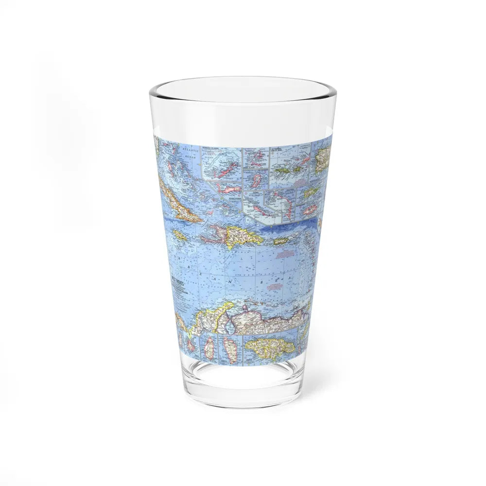 West Indies (1962) (Map) Pint Glass 16oz-16oz-Go Mug Yourself