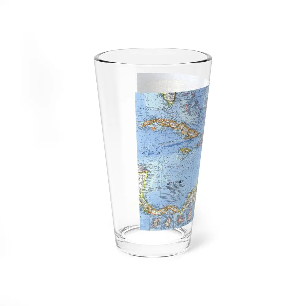 West Indies (1962) (Map) Pint Glass 16oz-Go Mug Yourself