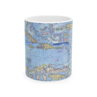 West Indies (1962) (Map) White Coffee Mug-11oz-Go Mug Yourself