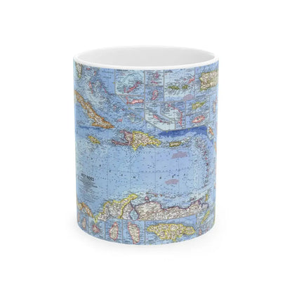 West Indies (1962) (Map) White Coffee Mug 11oz - Go Mug Yourself