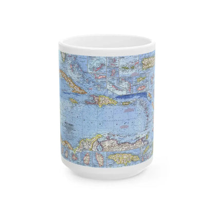 West Indies (1962) (Map) White Coffee Mug 15oz - Go Mug Yourself