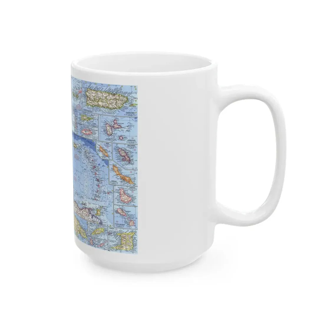West Indies (1962) (Map) White Coffee Mug - Go Mug Yourself
