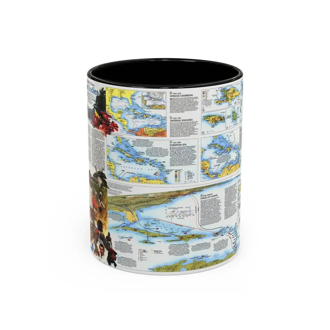 West Indies 2 (1987) (Map) Accent Coffee Mug 11oz Black - Go Mug Yourself