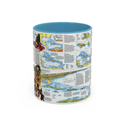West Indies 2 (1987) (Map) Accent Coffee Mug 11oz Light Blue - Go Mug Yourself