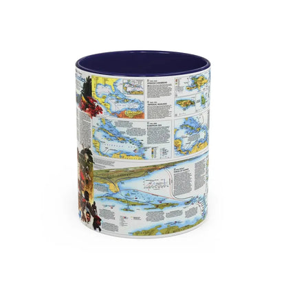West Indies 2 (1987) (Map) Accent Coffee Mug 11oz Navy - Go Mug Yourself