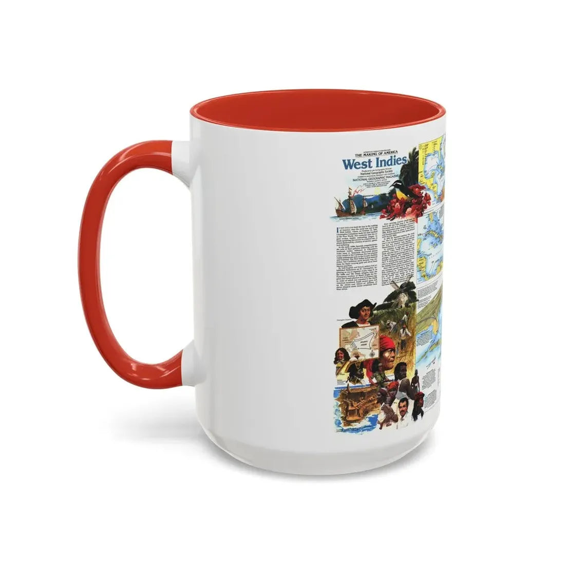 West Indies 2 (1987) (Map) Accent Coffee Mug - Go Mug Yourself