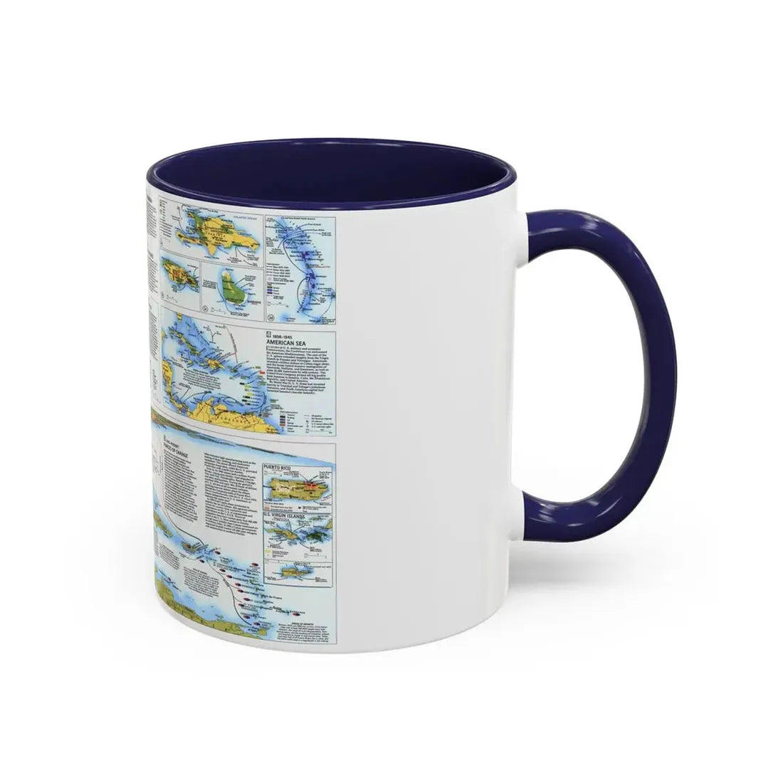 West Indies 2 (1987) (Map) Accent Coffee Mug - Go Mug Yourself