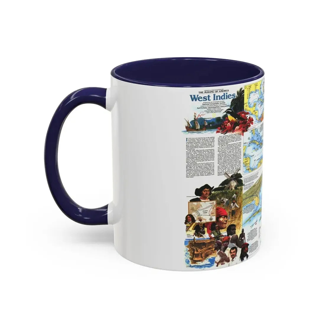 West Indies 2 (1987) (Map) Accent Coffee Mug - Go Mug Yourself