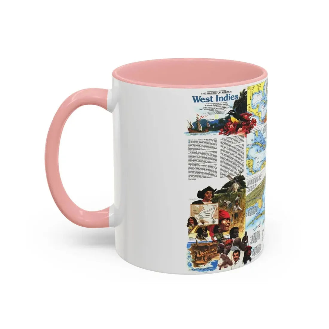 West Indies 2 (1987) (Map) Accent Coffee Mug - Go Mug Yourself