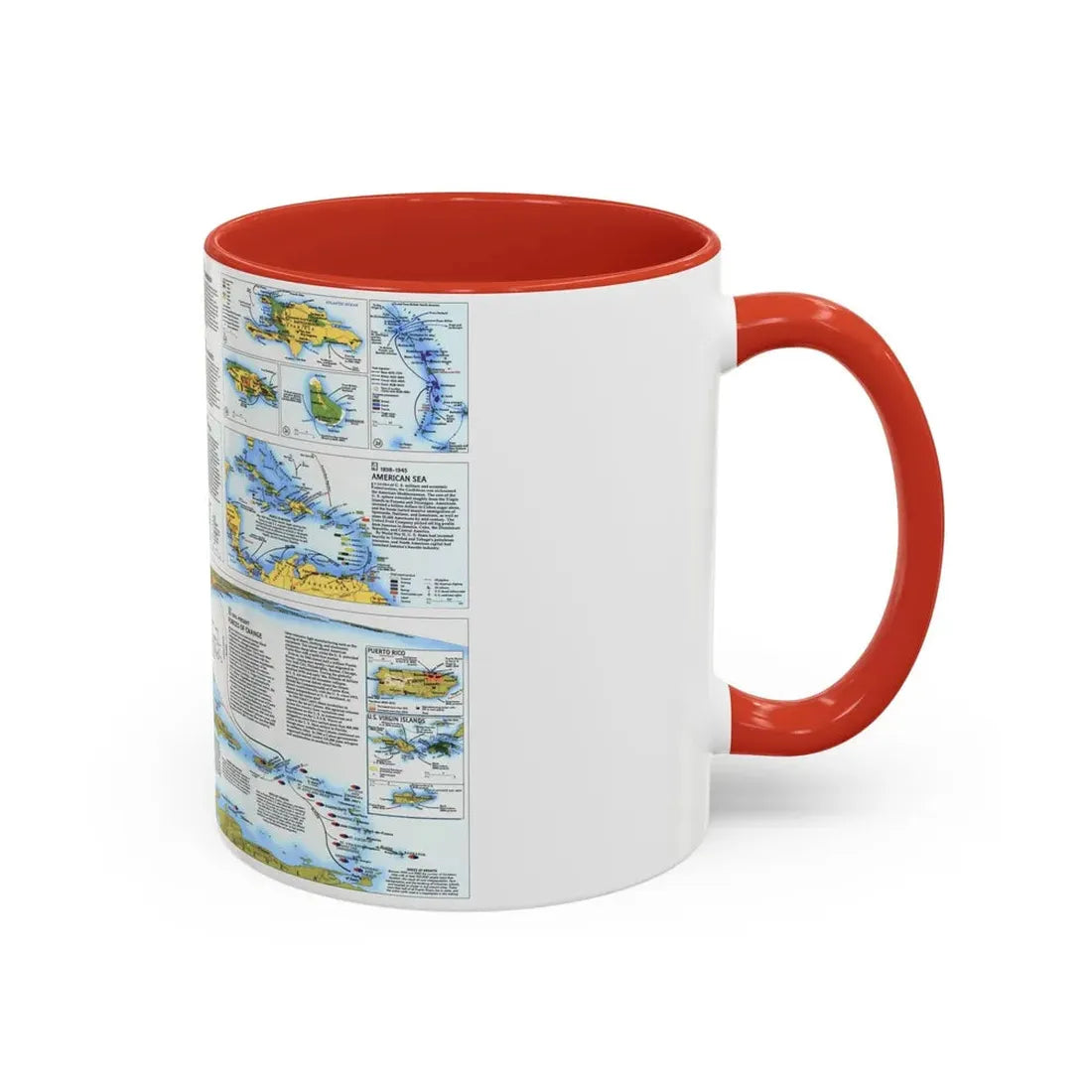 West Indies 2 (1987) (Map) Accent Coffee Mug - Go Mug Yourself