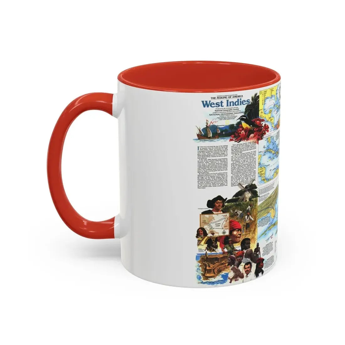 West Indies 2 (1987) (Map) Accent Coffee Mug - Go Mug Yourself