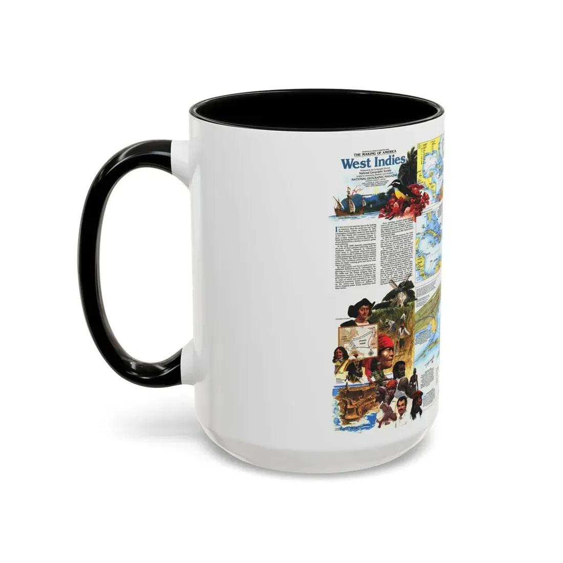 West Indies 2 (1987) (Map) Accent Coffee Mug - Go Mug Yourself