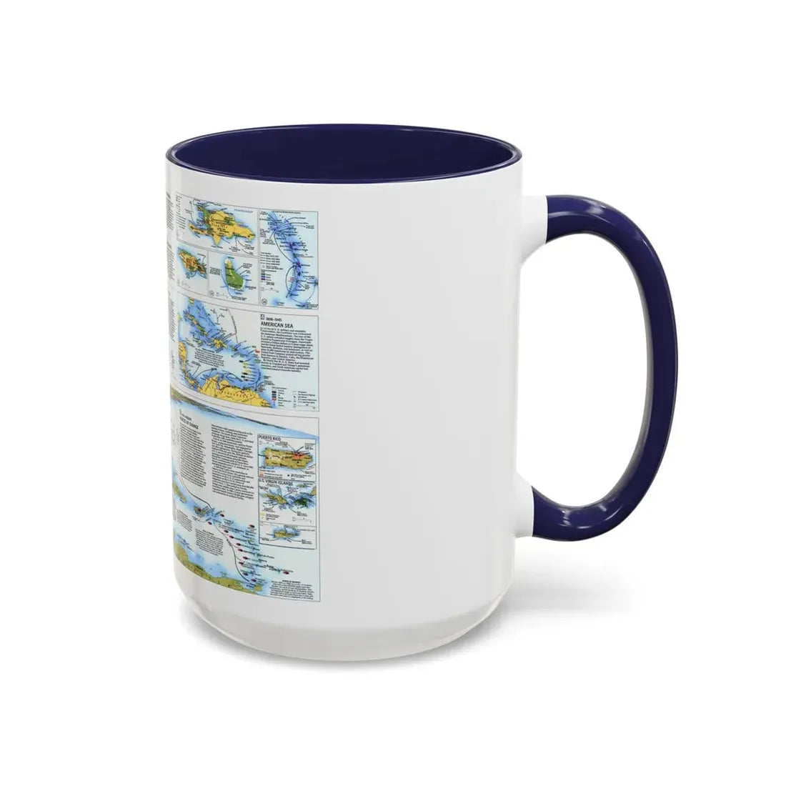 West Indies 2 (1987) (Map) Accent Coffee Mug - Go Mug Yourself